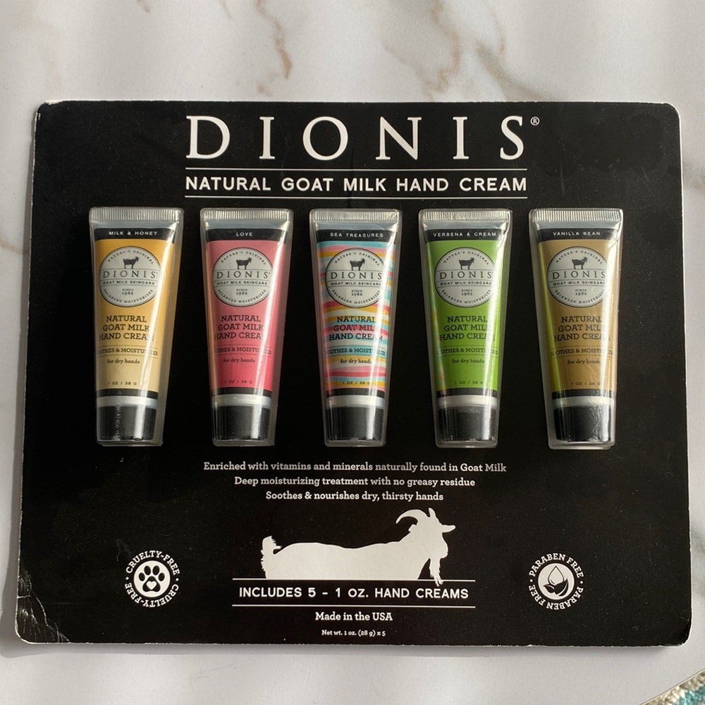 Dioni’s NWT natural goat milk hand cream set